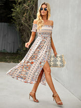 Modisches One-Shoulder-Kleid im Bohemian-Print